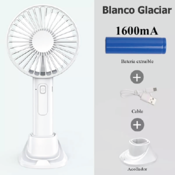 Mini ventilador de mano portátil recargable - Image 3